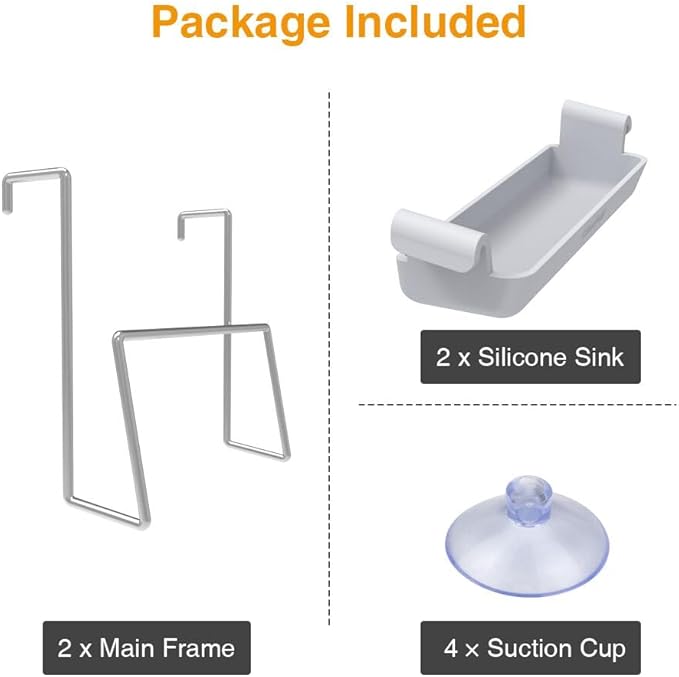 Slow Cooker Lid Holder for Cooking, Hand Free Pot Lid Organizer, Stainless Steel Rack with Silicone Sink, Fits Most Slow Cookers, Keeps Countertop No Mess (Grey, 2 Pack)