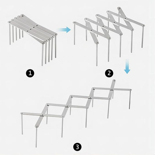 Adjustable Pot Lid Organizers, Dish Rack to Store Houseware, Plate Rack While Cooking, Kitchen Cabinet Pantry Pan and Pot Lid Organizer Rack Holder,4 sectional, 1Pcs